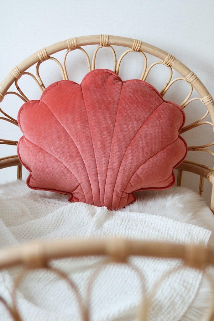 “Coral” Velvet Shell Pillow
