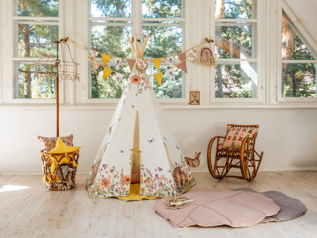 Set teepee with print and mat