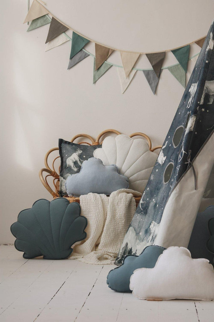 “Baby Blue” Linen Cloud Pillow