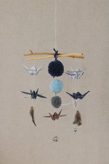 “Blue Sky” Origami Nursery Mobile
