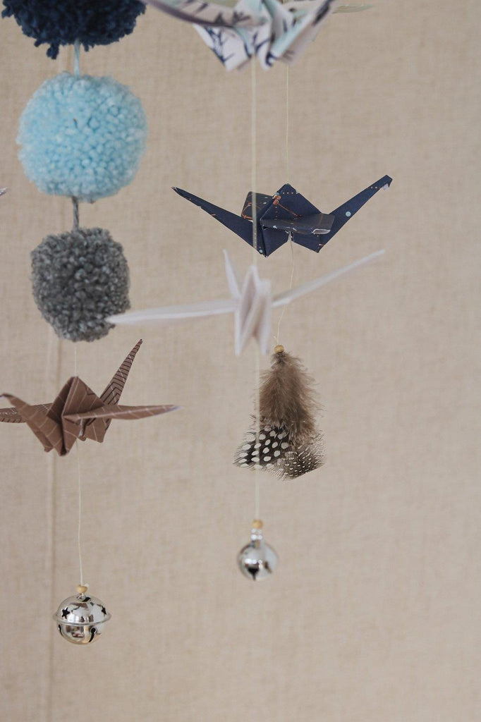 “Blue Sky” Origami Nursery Mobile
