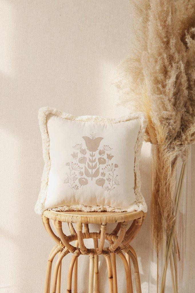 “Boho” Cushion with Embroidery - Moi Mili
