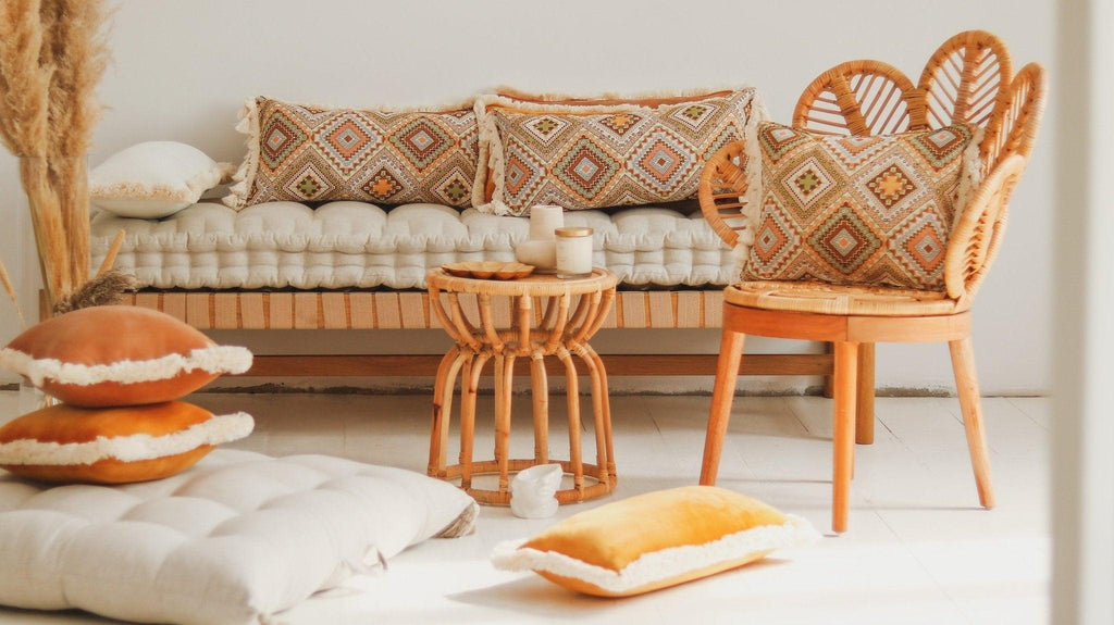 "Boho tribe" bolster with fringe - Moi Mili