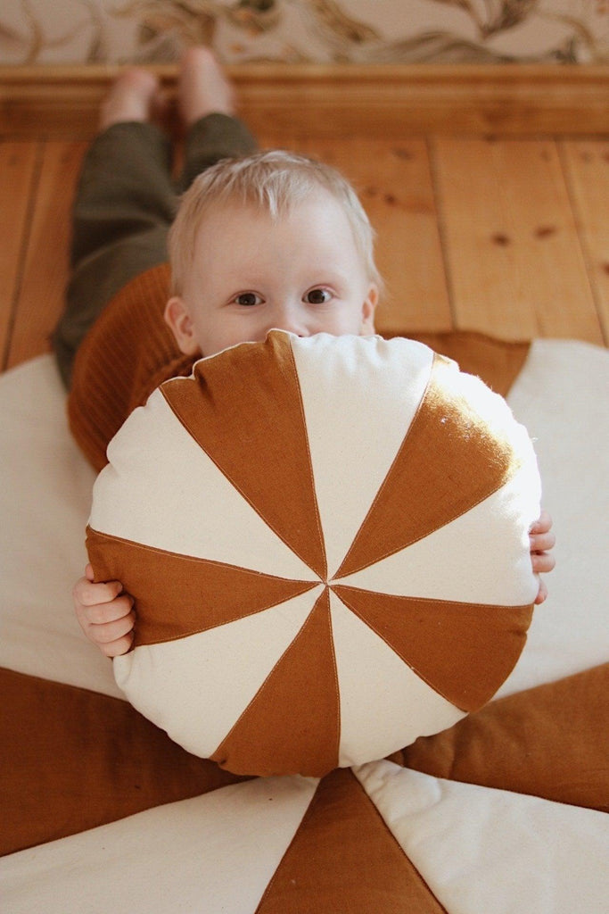“Caramel Candy” Patchwork Pillow