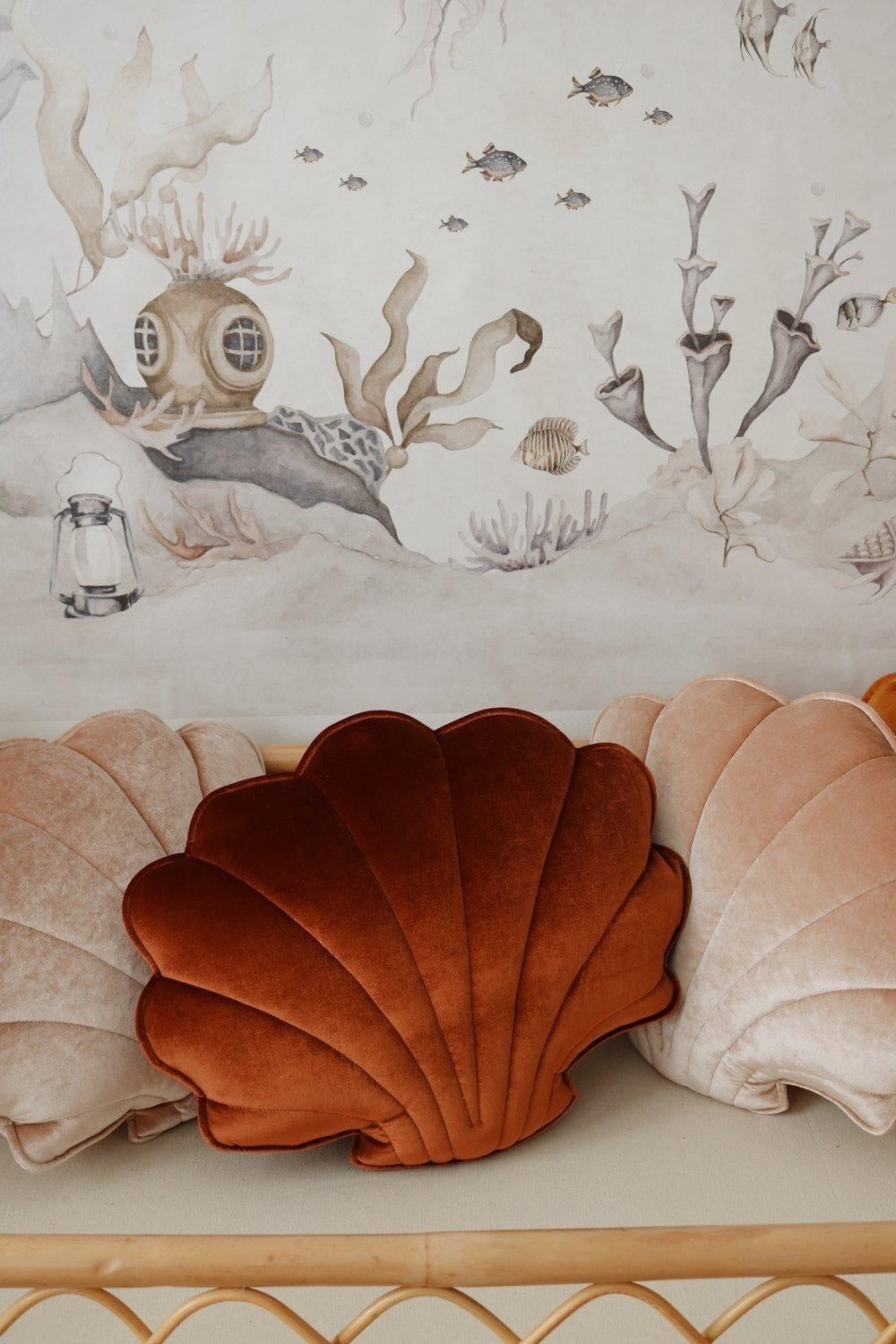 Orders velvet seashell pillow