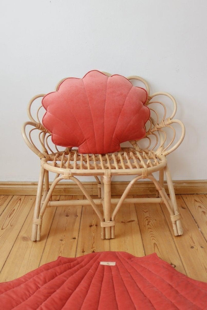 “Coral” Velvet Shell Pillow