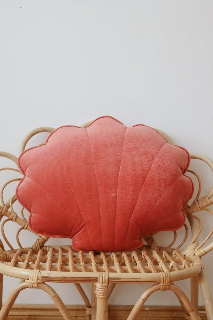 “Coral” Velvet Shell Pillow