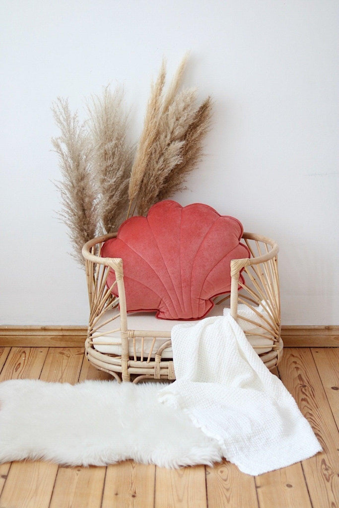 “Coral” Velvet Shell Pillow