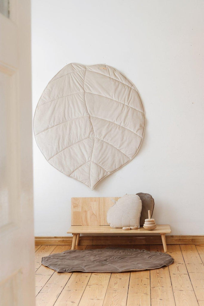 “Cream” Velvet Leaf Mat - Moi Mili