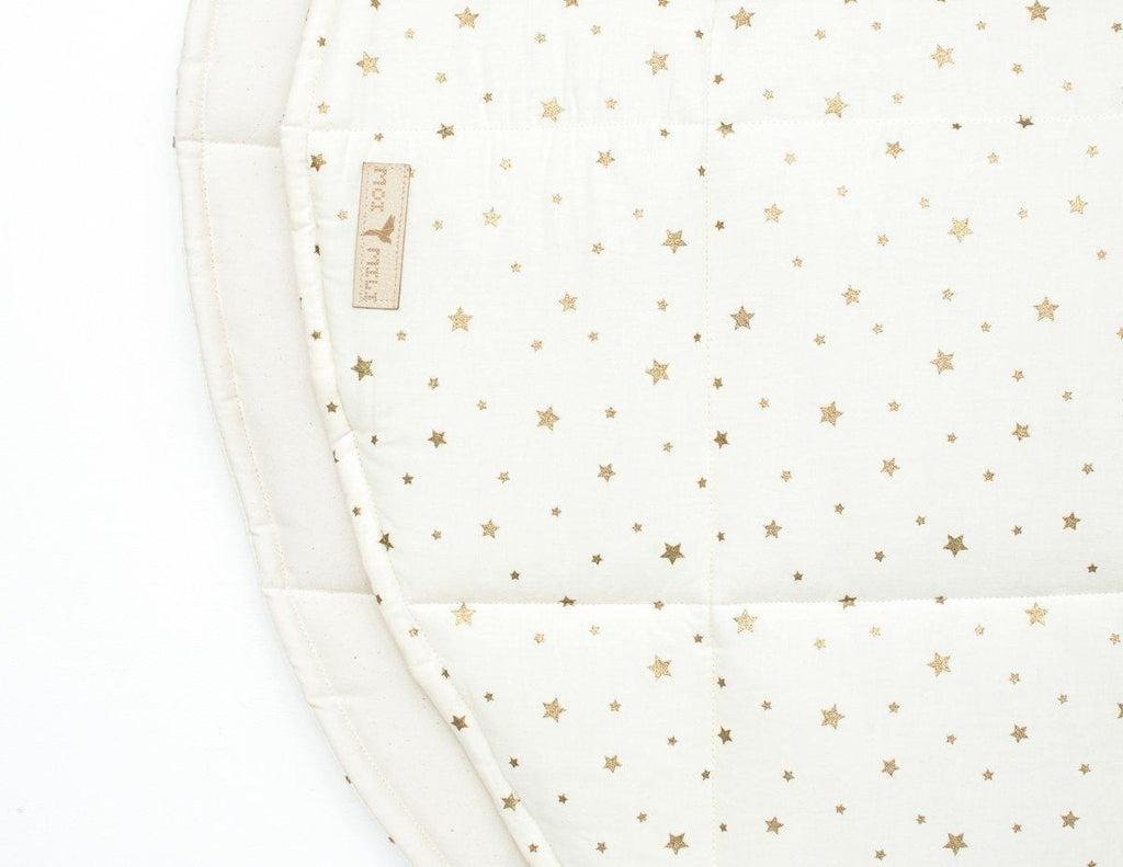 “Gold Stars” Round Cotton Mat