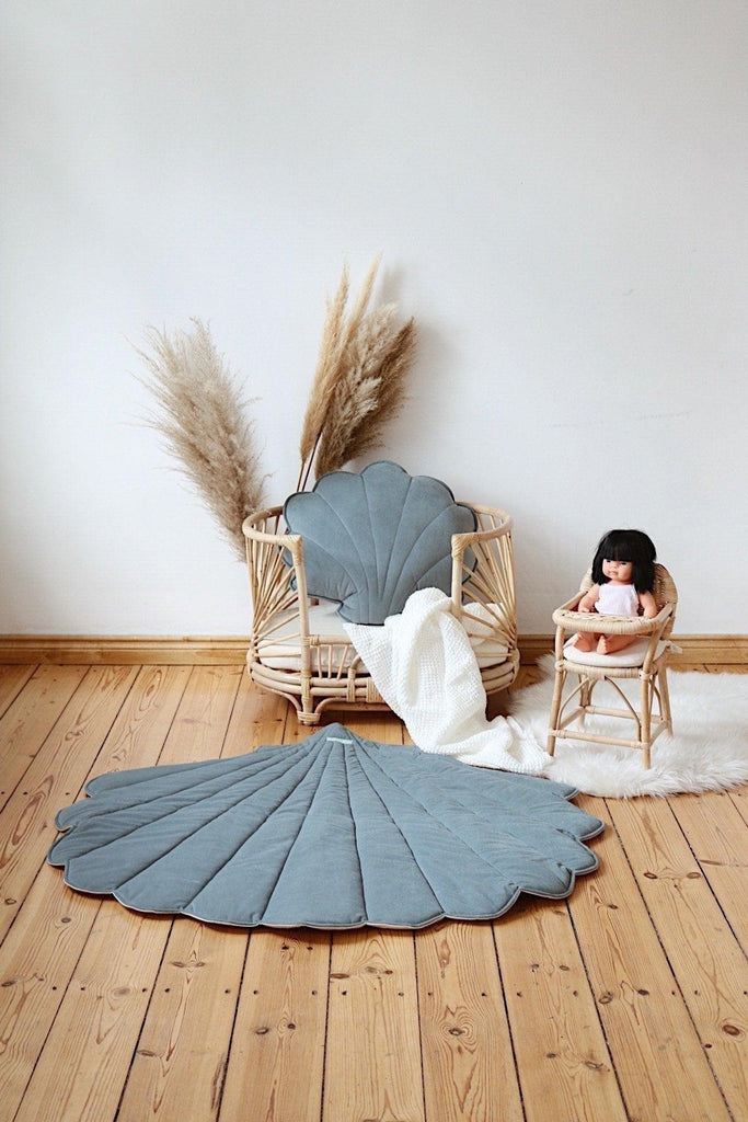 “Grey Mint” Velvet Shell Mat