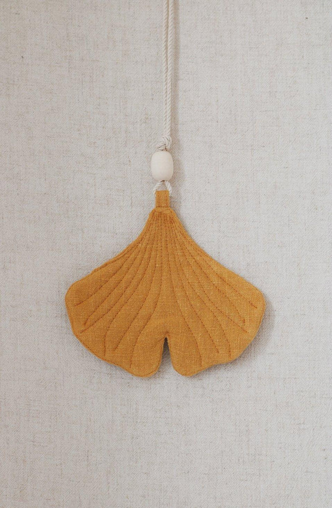 Linen Ginkgo Leaf Pendant in various colours - Moi Mili