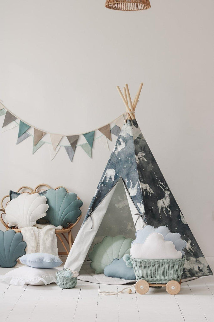 “Night Sky” Teepee and Mat Set