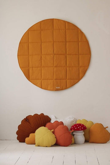 “Ochre” Round Cotton Mat - Moi Mili