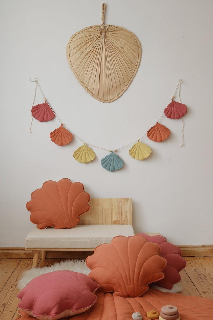 “Papaya” Linen Shell Cushion - Moi Mili