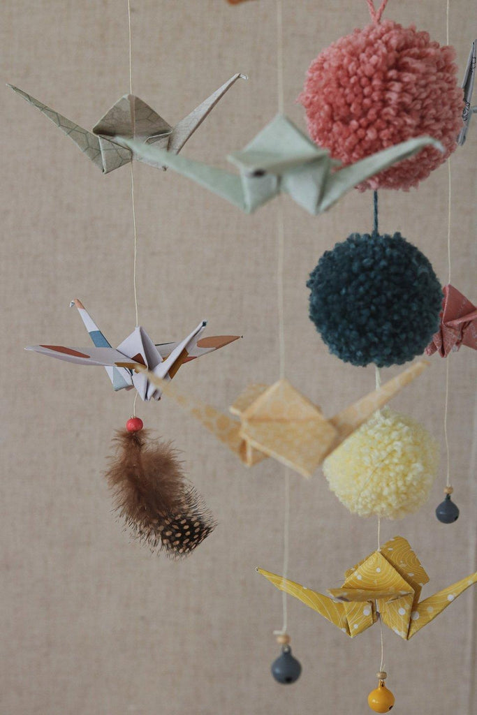 “Pastel colours” Origami Nursery Mobile - Moi Mili