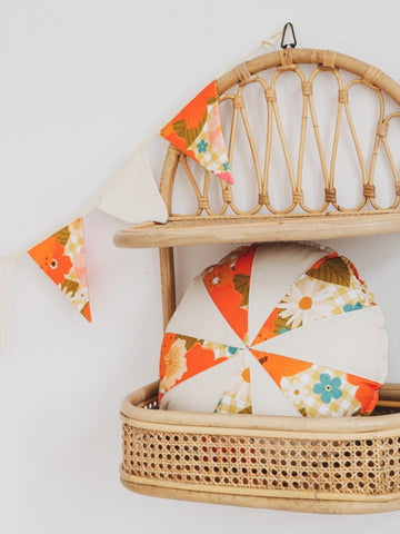 "Picnic with the flowers” Patchwork Cushion - Moi Mili