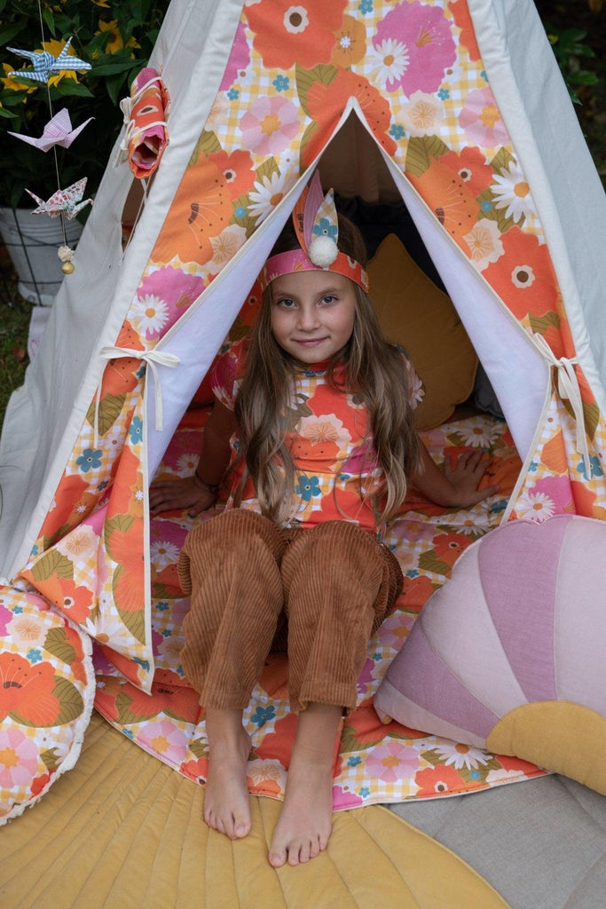 “Picnic with the flowers” Round Cotton Mat - Moi Mili