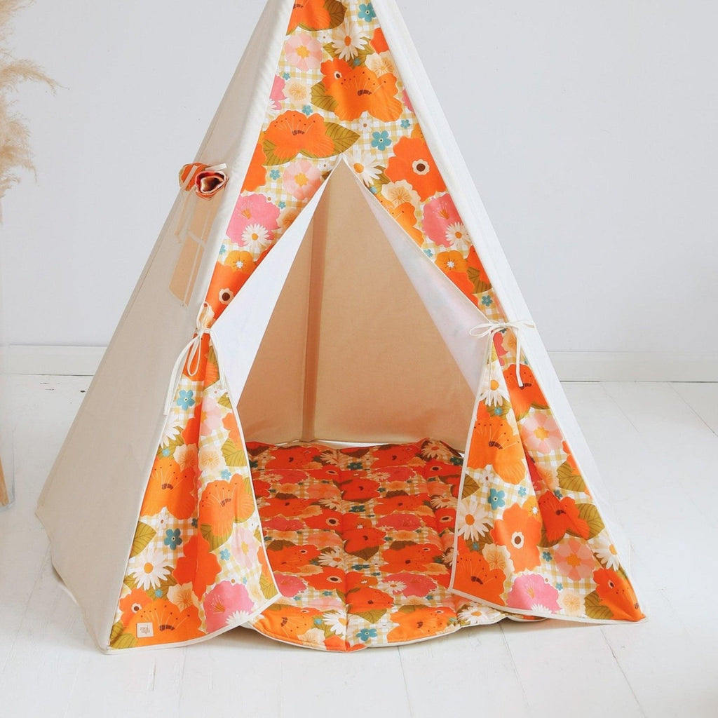 “Picnic with the flowers” Round Cotton Mat - Moi Mili