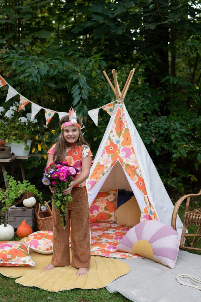 “Picnic with the flowers” Teepee and Mat Set - Moi Mili