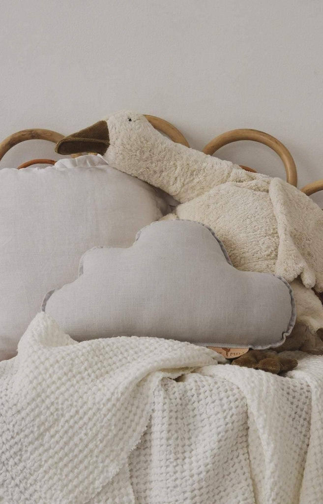 “Pigeon Grey” Linen Cloud Pillow