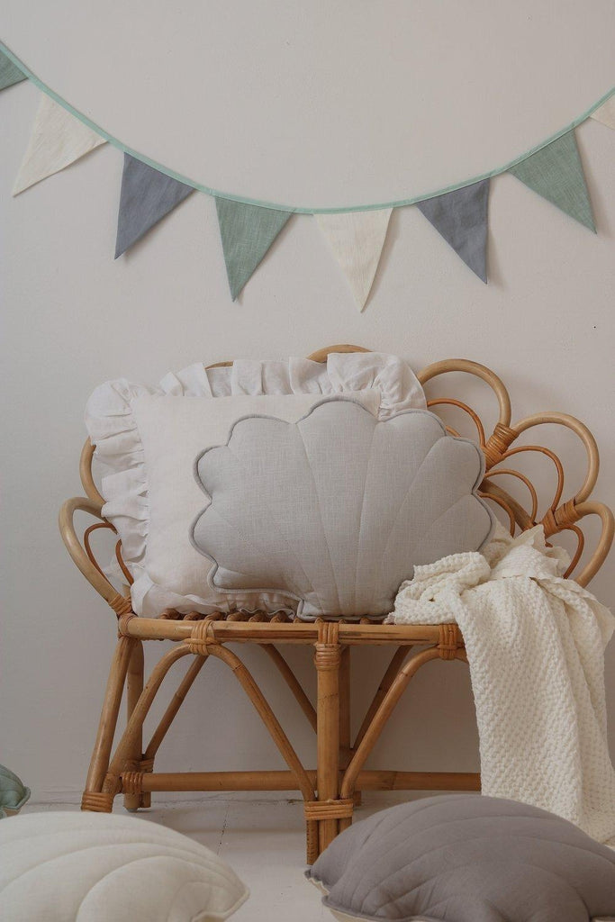 “Pigeon Grey” Linen Shell Pillow