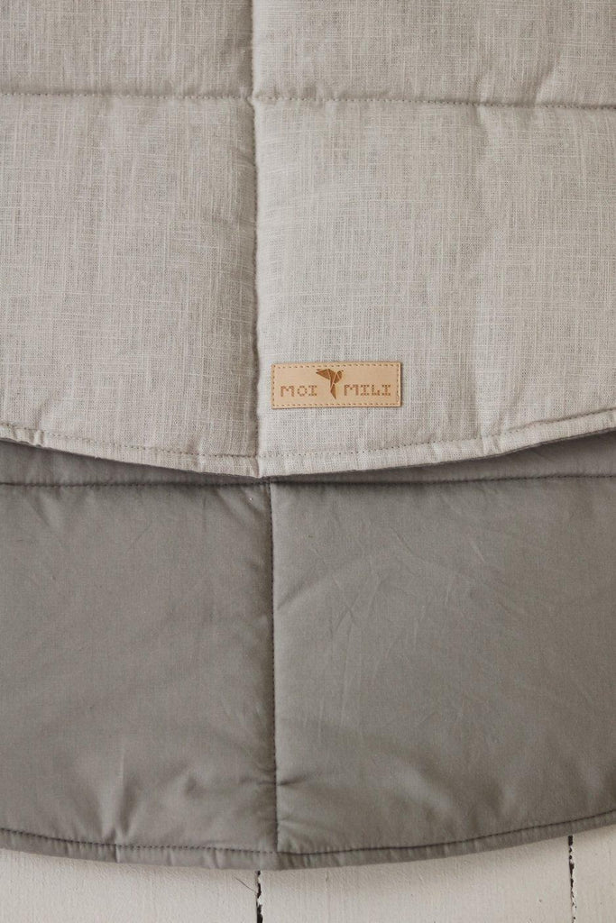 “Pigeon Grey” Round Cotton Mat