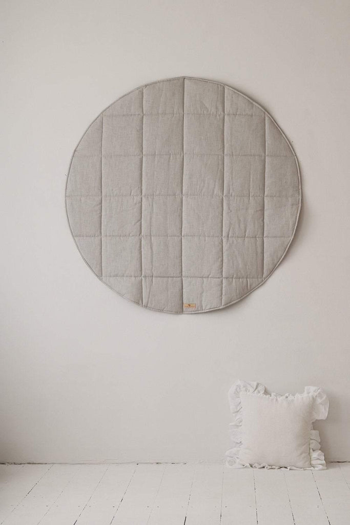 “Pigeon Grey” Round Cotton Mat - Moi Mili