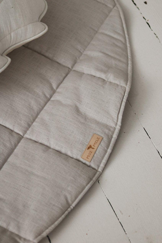 “Pigeon Grey” Round Cotton Mat