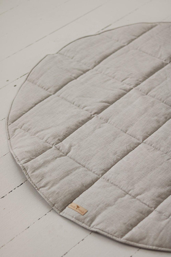 “Pigeon Grey” Round Cotton Mat - Moi Mili