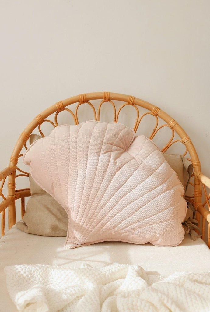 “Powder Pink” Velvet Ginkgo Leaf Pillow