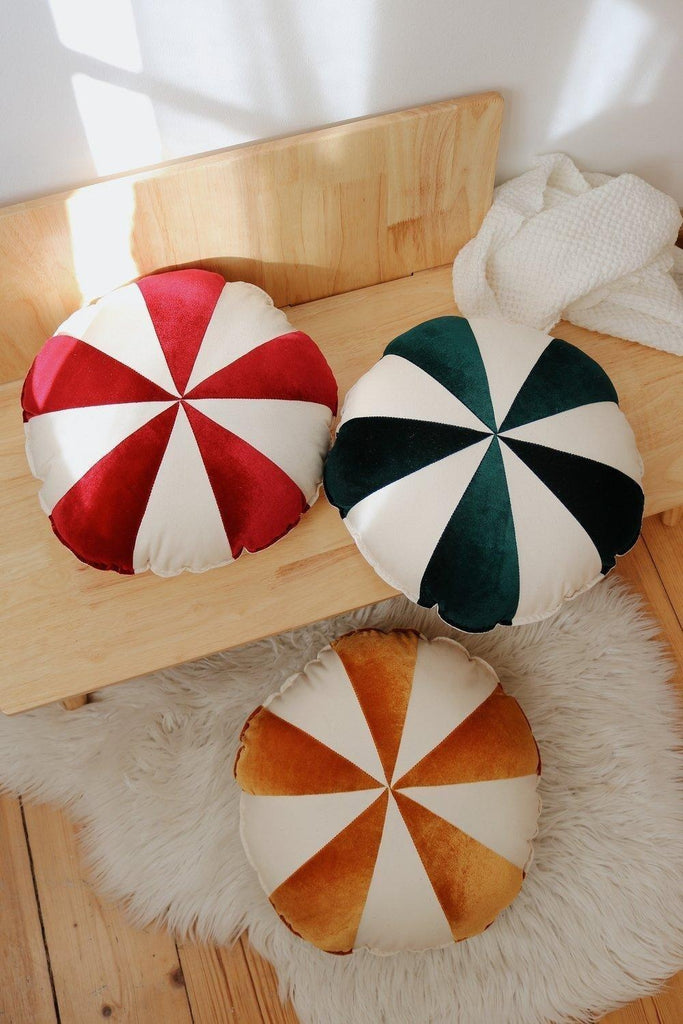 “Red Candy” Patchwork Pillow