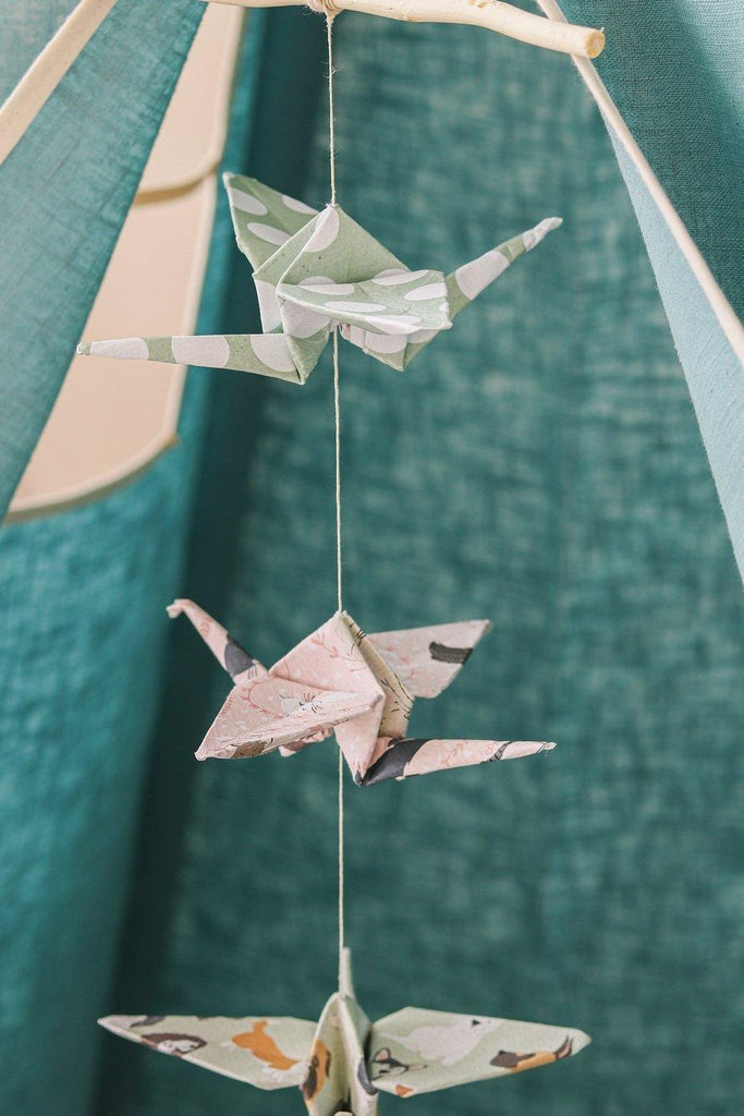 “Small City” Origami Nursery Mobile