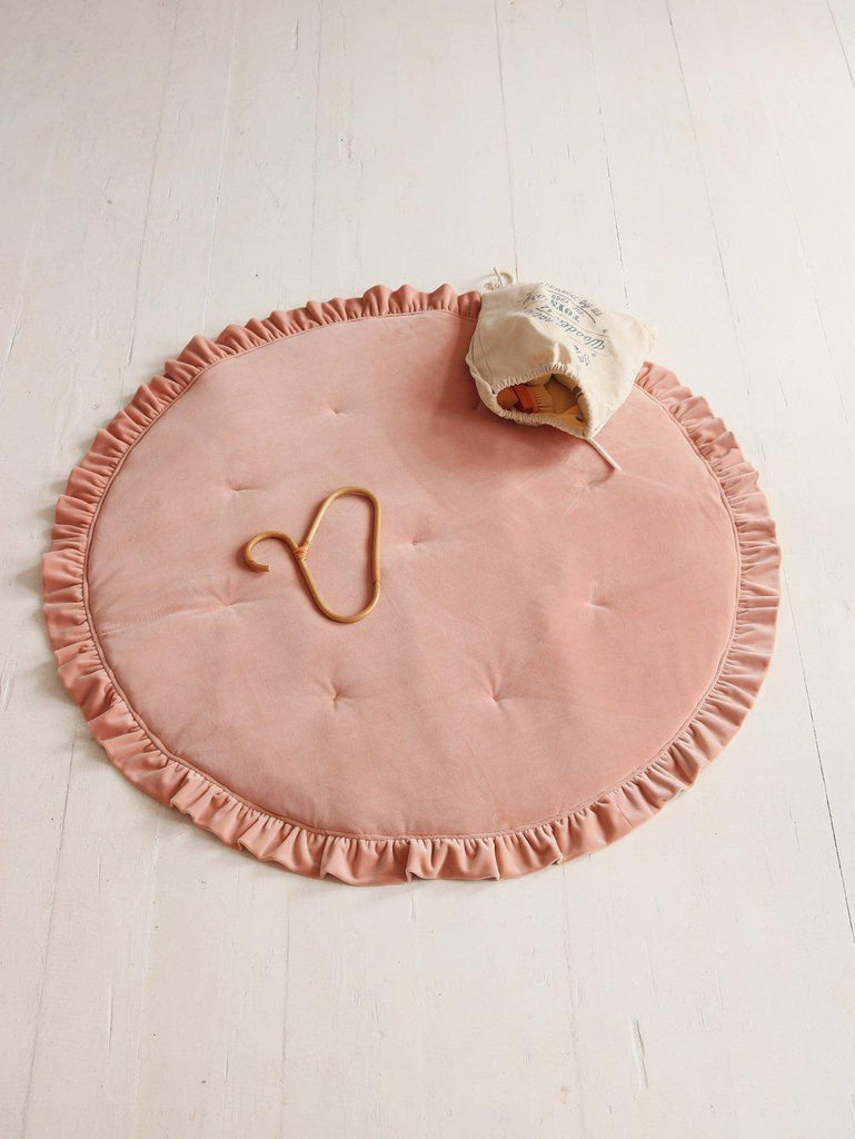Soft Velvet Mat with Frill “Apricot” - Moi Mili