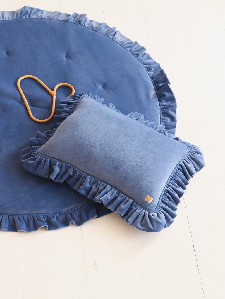 Soft Velvet Mat with Frill “Sapphire” - Moi Mili