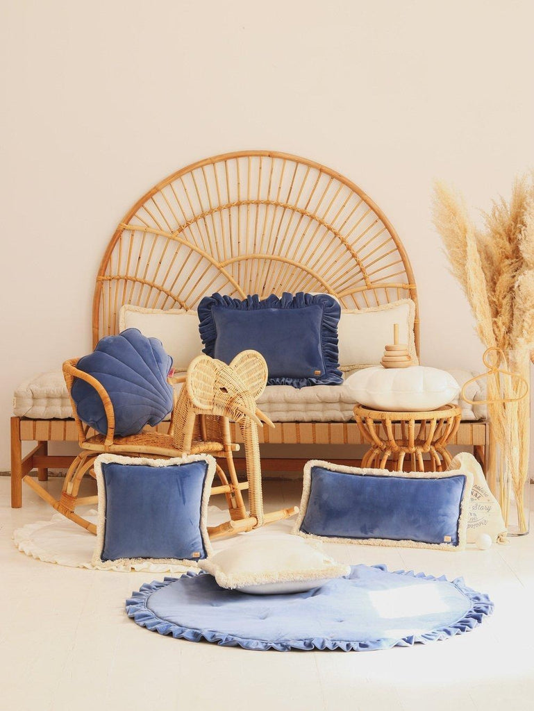 Soft Velvet Mat with Frill “Sapphire” - Moi Mili