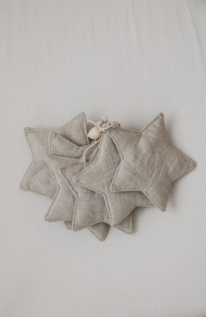 “Star Dust” Linen Garland with Stars