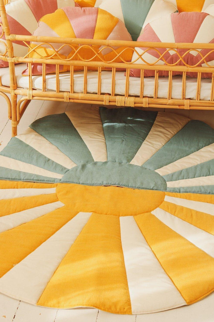 “Waves at the Ocean Beach” Linen Sun Mat