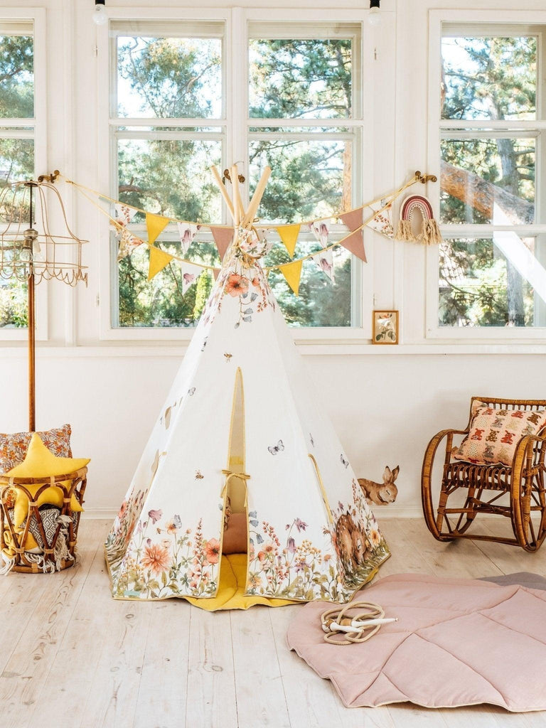 Kids teepee with mat hotsell